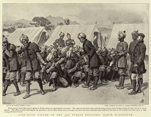 Desfile de jugo de lima de la 33ª Infantería de Punjab, Makin, Waziristán de Robert Barnes